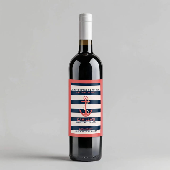 Let's Get Nauti Wine Label - iCustomLabel