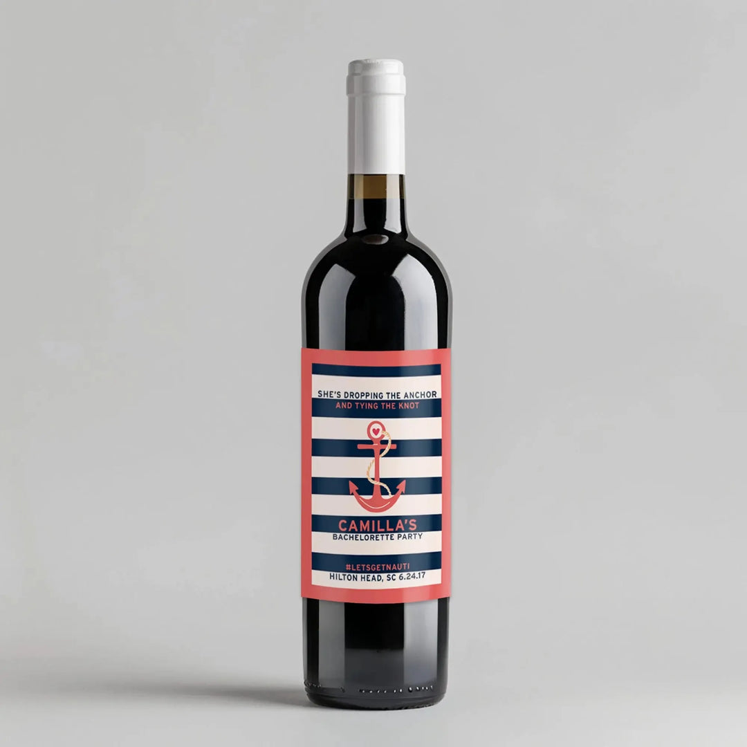 Let's Get Nauti Wine Label - iCustomLabel