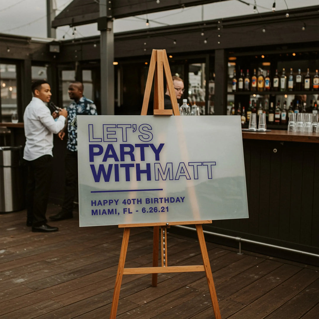 Let's Party Birthday Sign - iCustomLabel