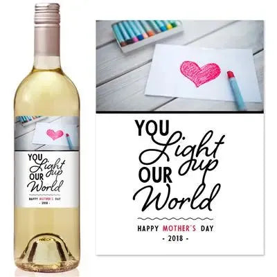 Light Up Our World Wine Label - iCustomLabel