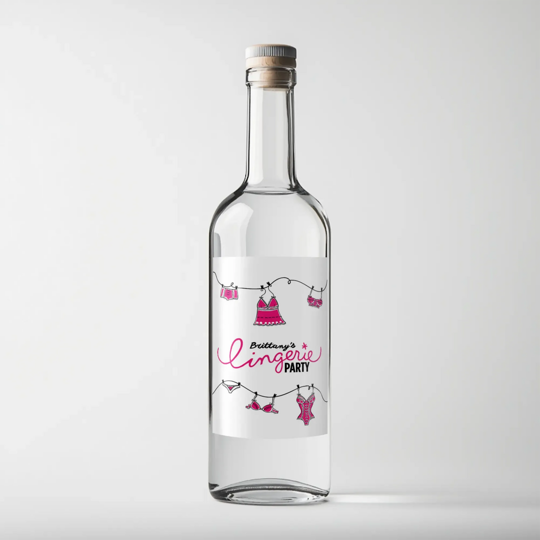 Lingerie Party Bachelorette Liquor Label - iCustomLabel