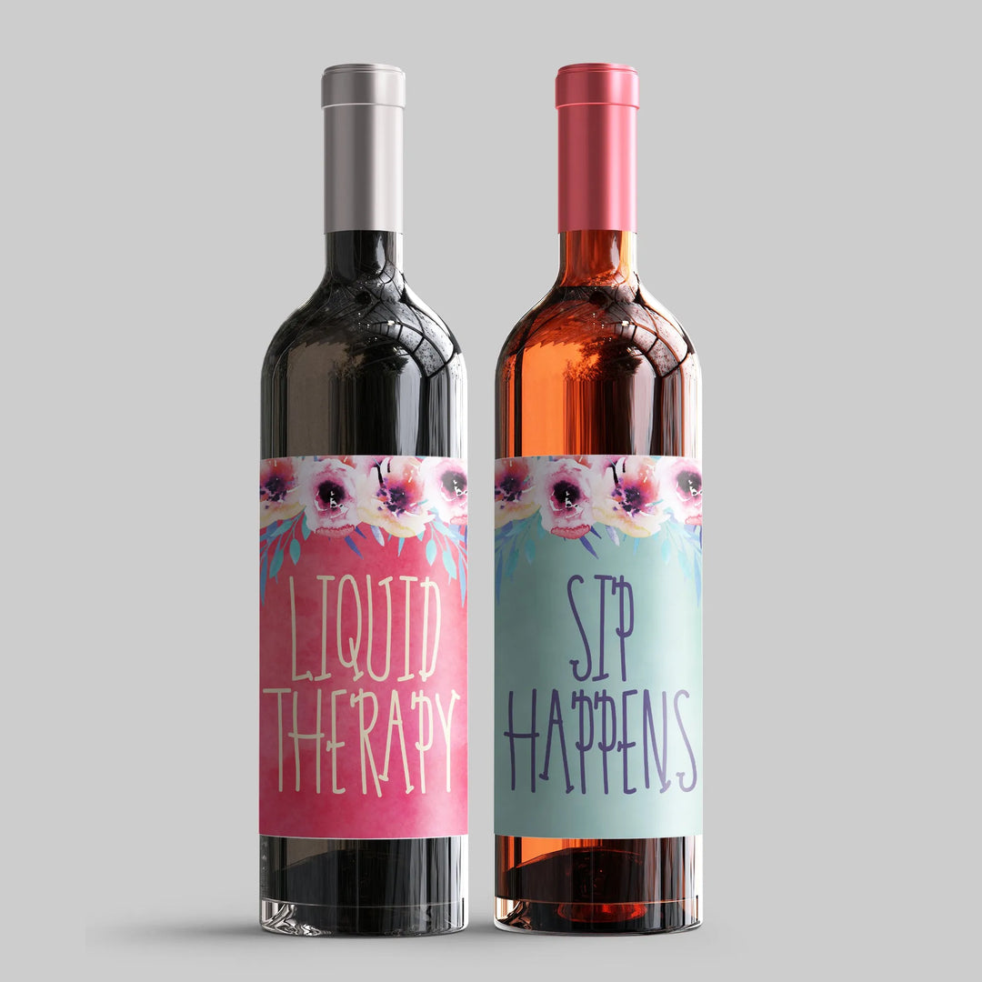 Liquid Therapy Wine Label Set - iCustomLabel