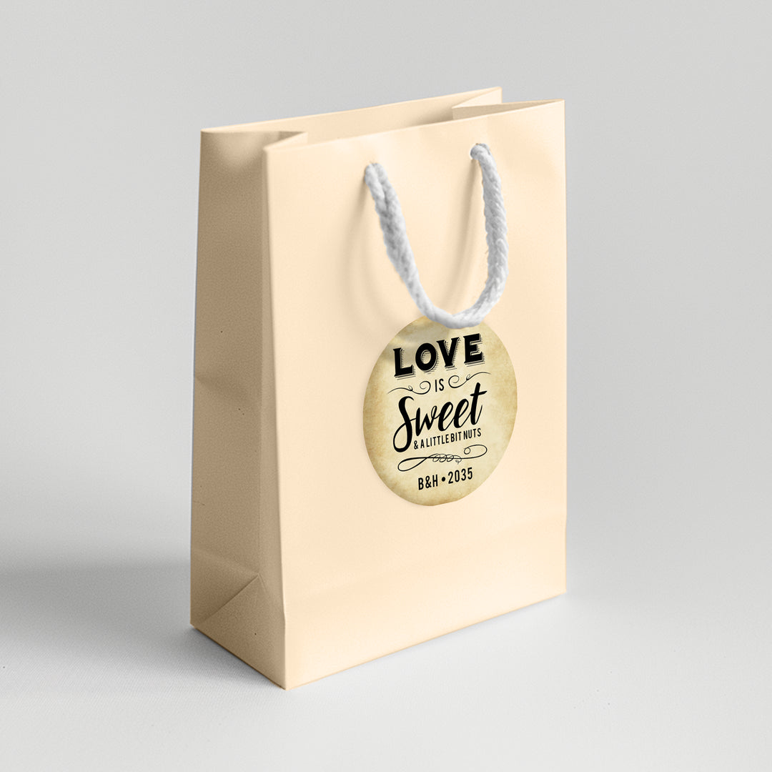 Little Bit Nuts Wedding Favor Labels - iCustomLabel