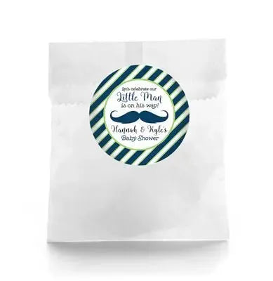 Little Man Baby Shower Favor Labels - iCustomLabel