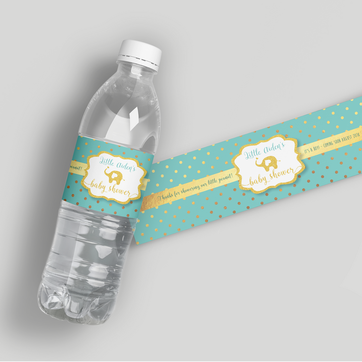 Little Peanut Baby Shower Water Bottle Labels