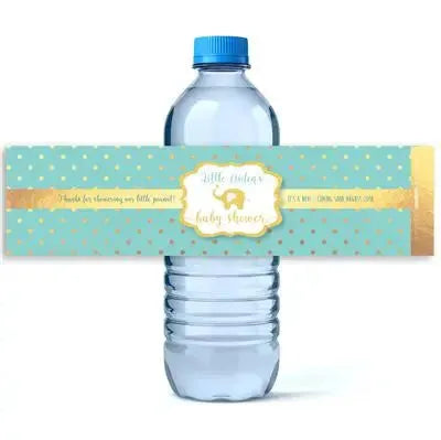 Little Peanut Baby Shower Water Bottle Labels - iCustomLabel