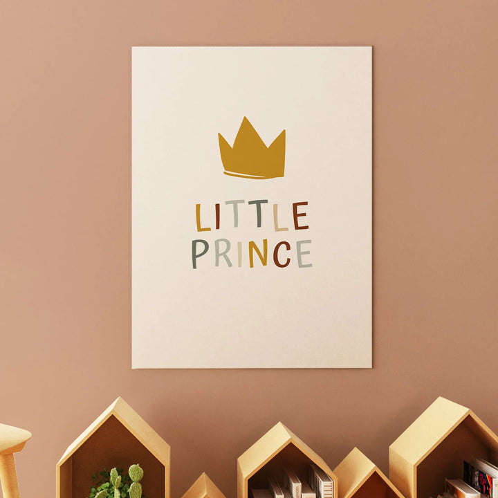 Little Prince Nursery Poster – Playful Kids Room Wall Art with Crown Design - iCustomLabel