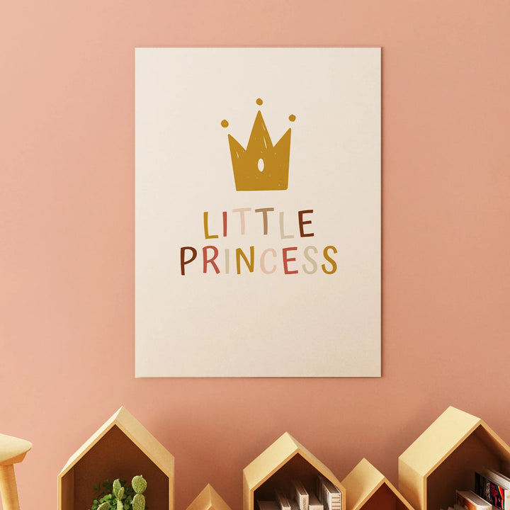 Little Princess Nursery Poster – Playful Kids Room Wall Art with Crown Design - iCustomLabel