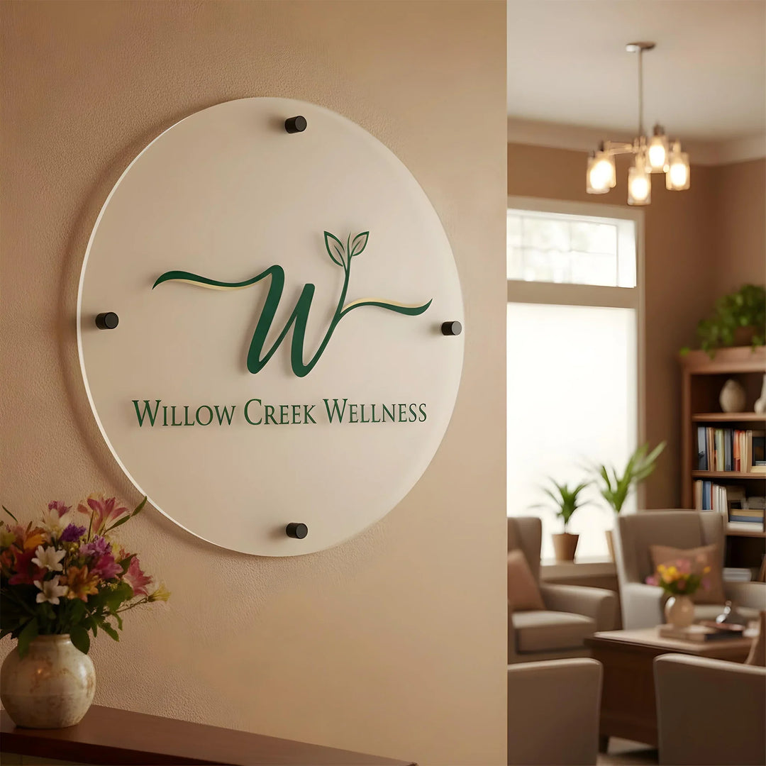 Logo Round Business Sign