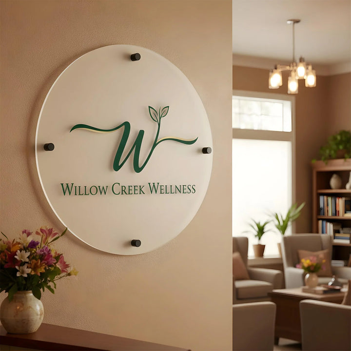 Logo Round Business Sign