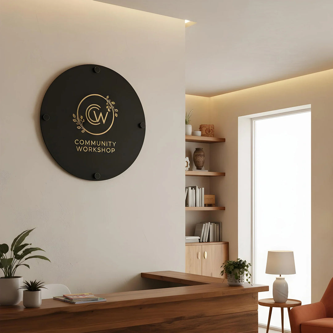 Logo Round Business Sign