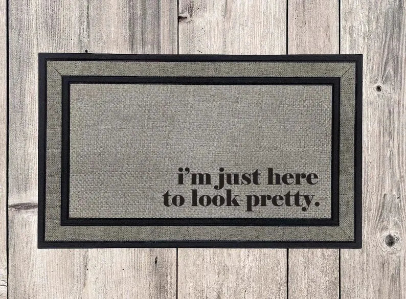 Look Pretty Welcome Mat - iCustomLabel