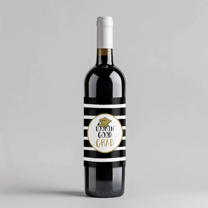 Looking Good Graduation Wine Label - iCustomLabel