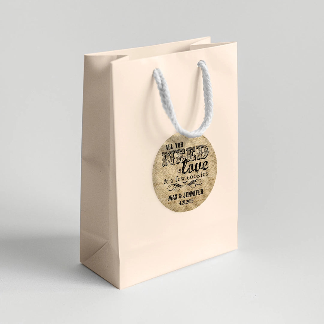 Love Cookies Wedding Favor Labels - iCustomLabel
