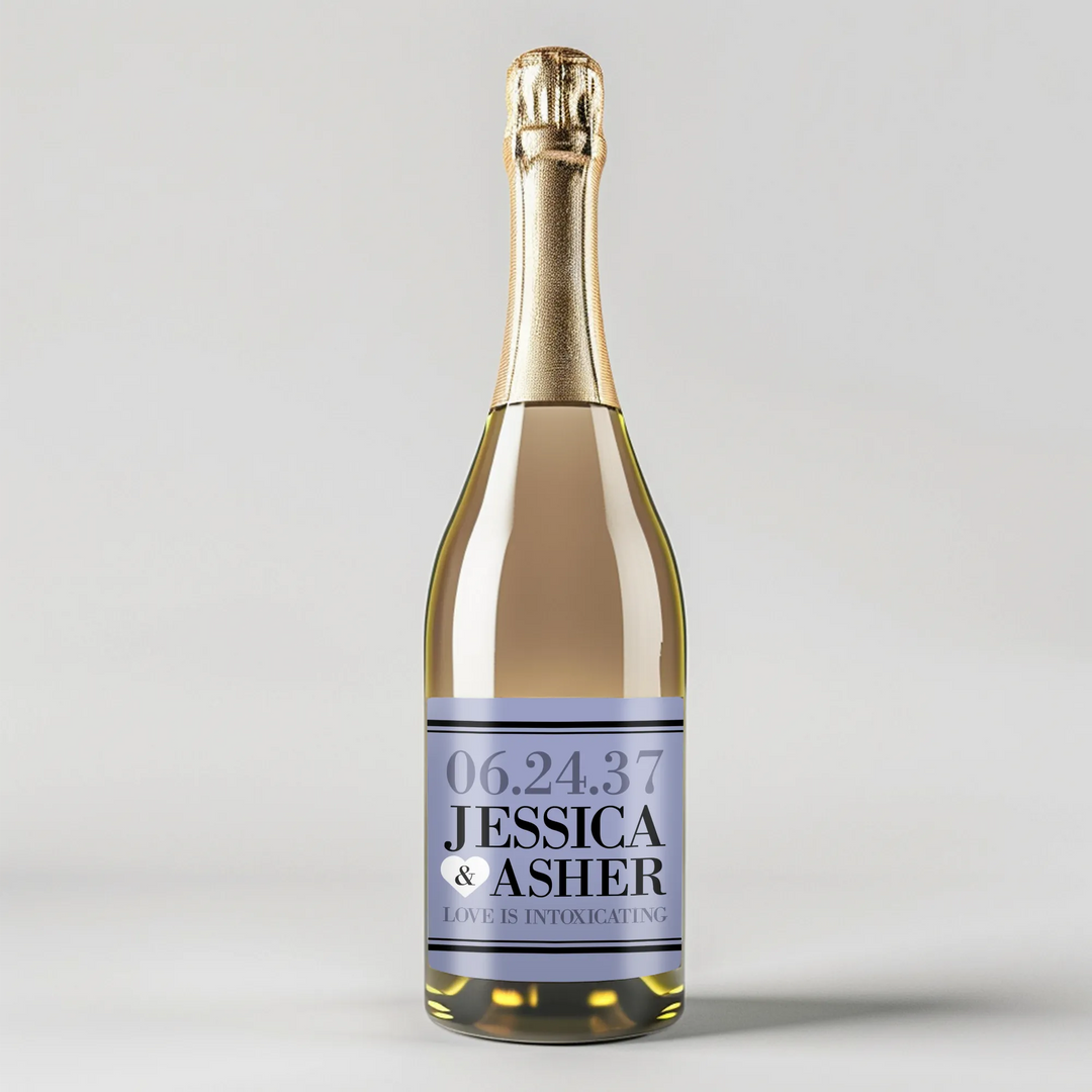 Love Is Intoxicating Champagne Label - iCustomLabel