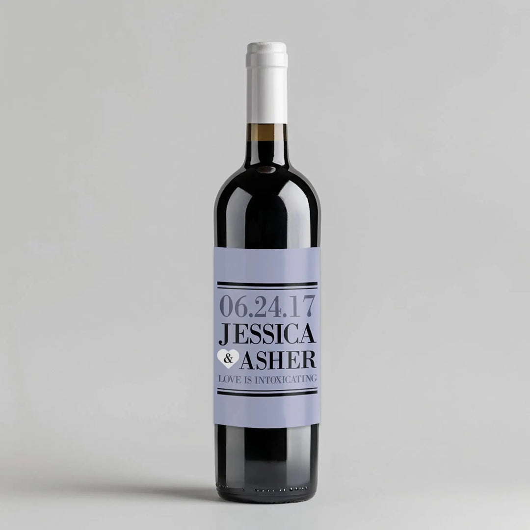 Love Is Intoxicating Wine Label - iCustomLabel
