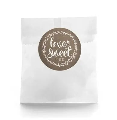 Love is Sweet Wedding Favor Labels - iCustomLabel