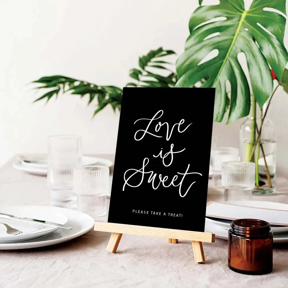 Love Is Sweet Wedding Table Sign - iCustomLabel