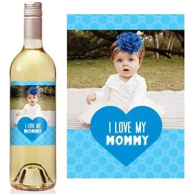 Love Mommy Mothers Day Wine Label - iCustomLabel