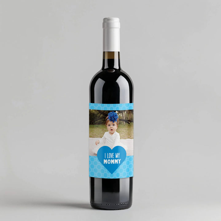 Love Mommy Mothers Day Wine Label - iCustomLabel