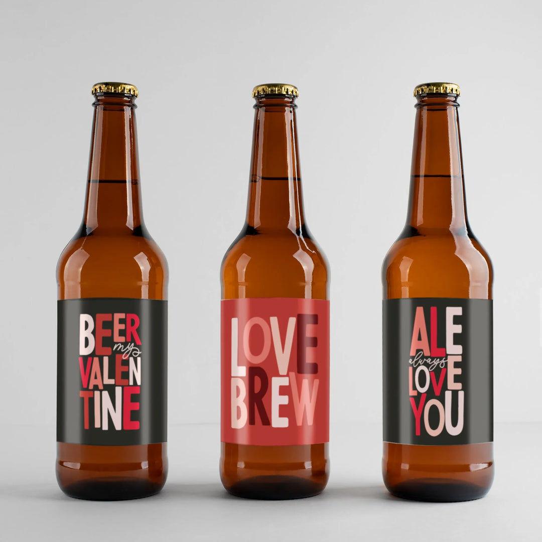 Love Valentine Beer Label Set - iCustomLabel