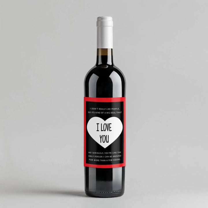 Love You Anniversary Wine Label - iCustomLabel