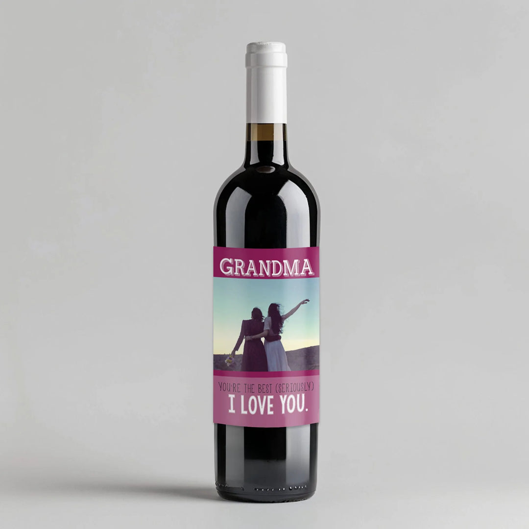 Love You Mothers Day Wine Label - iCustomLabel