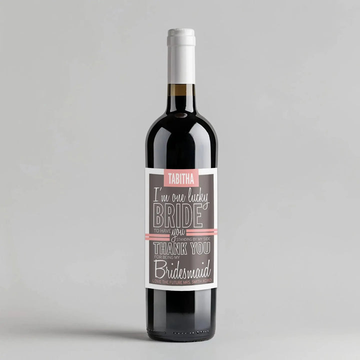 Lucky Bride Wine Label - iCustomLabel