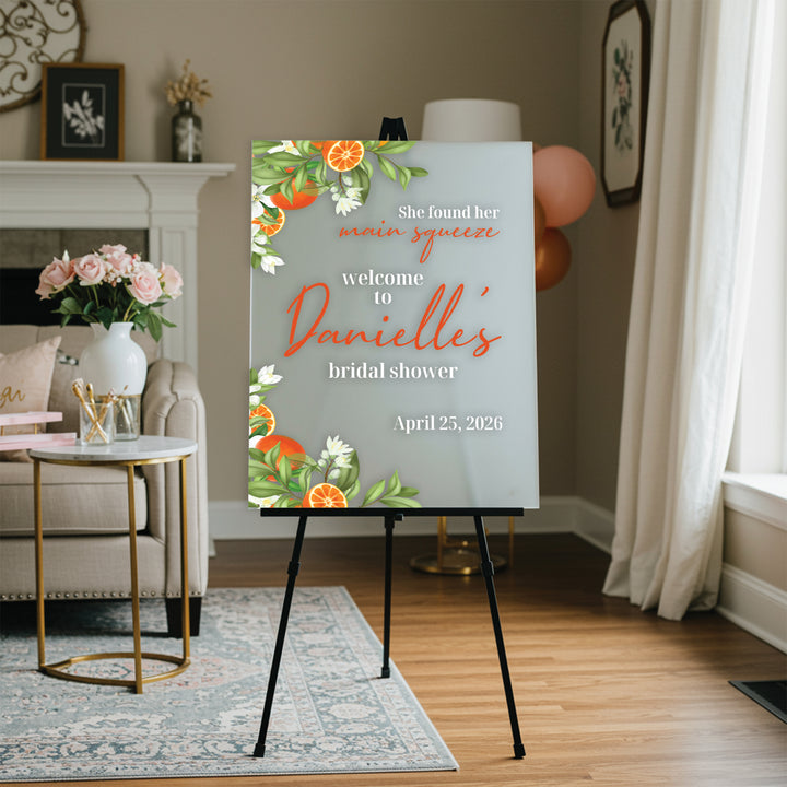Main Squeeze Bridal Shower Welcome Sign