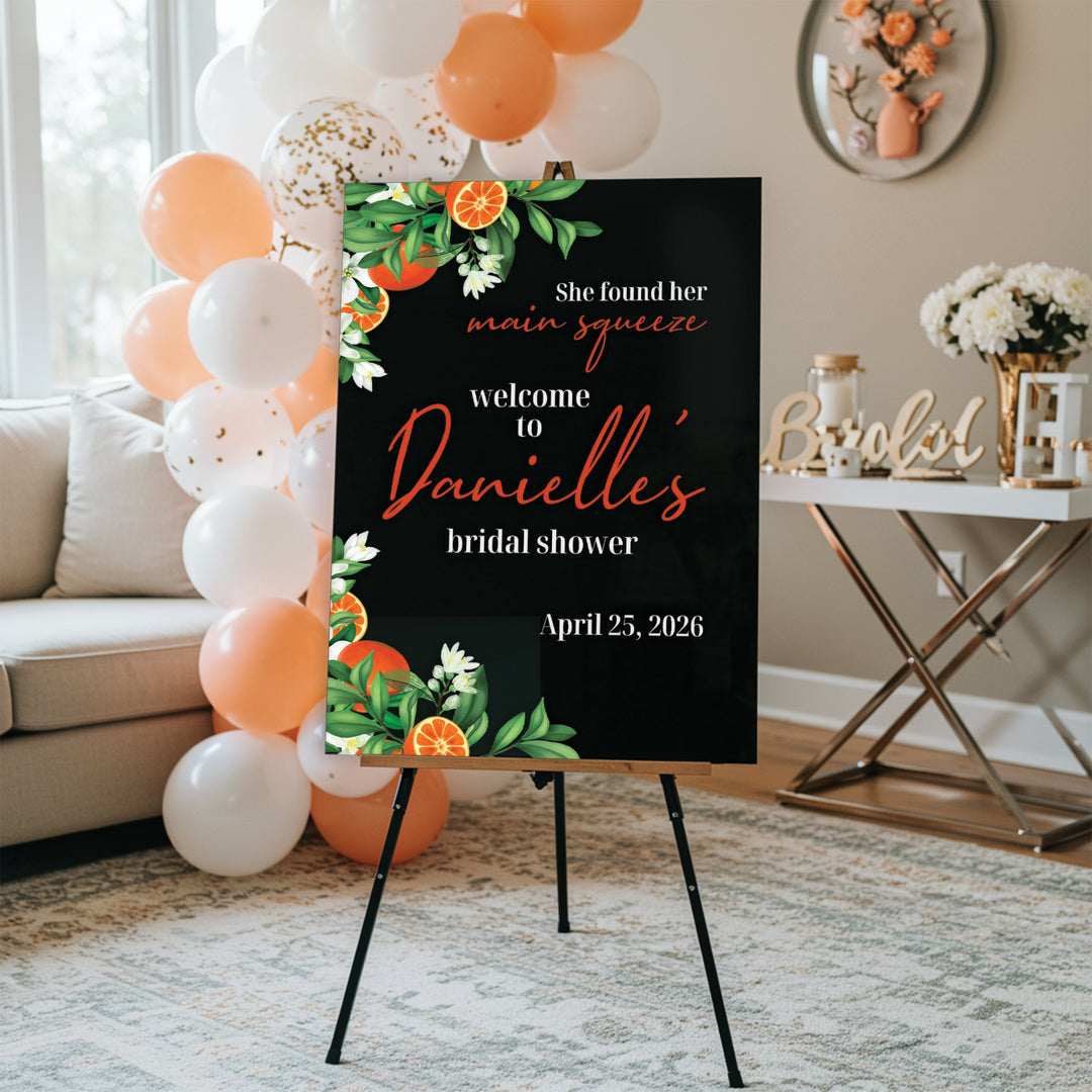 Main Squeeze Bridal Shower Welcome Sign