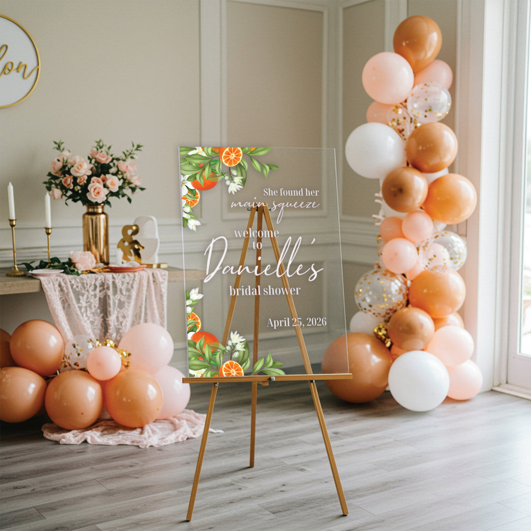 Main Squeeze Bridal Shower Welcome Sign