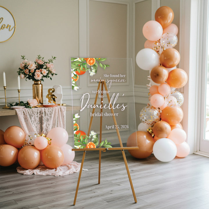 Main Squeeze Bridal Shower Welcome Sign