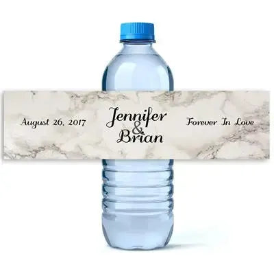 Marble Water Bottle Labels - iCustomLabel