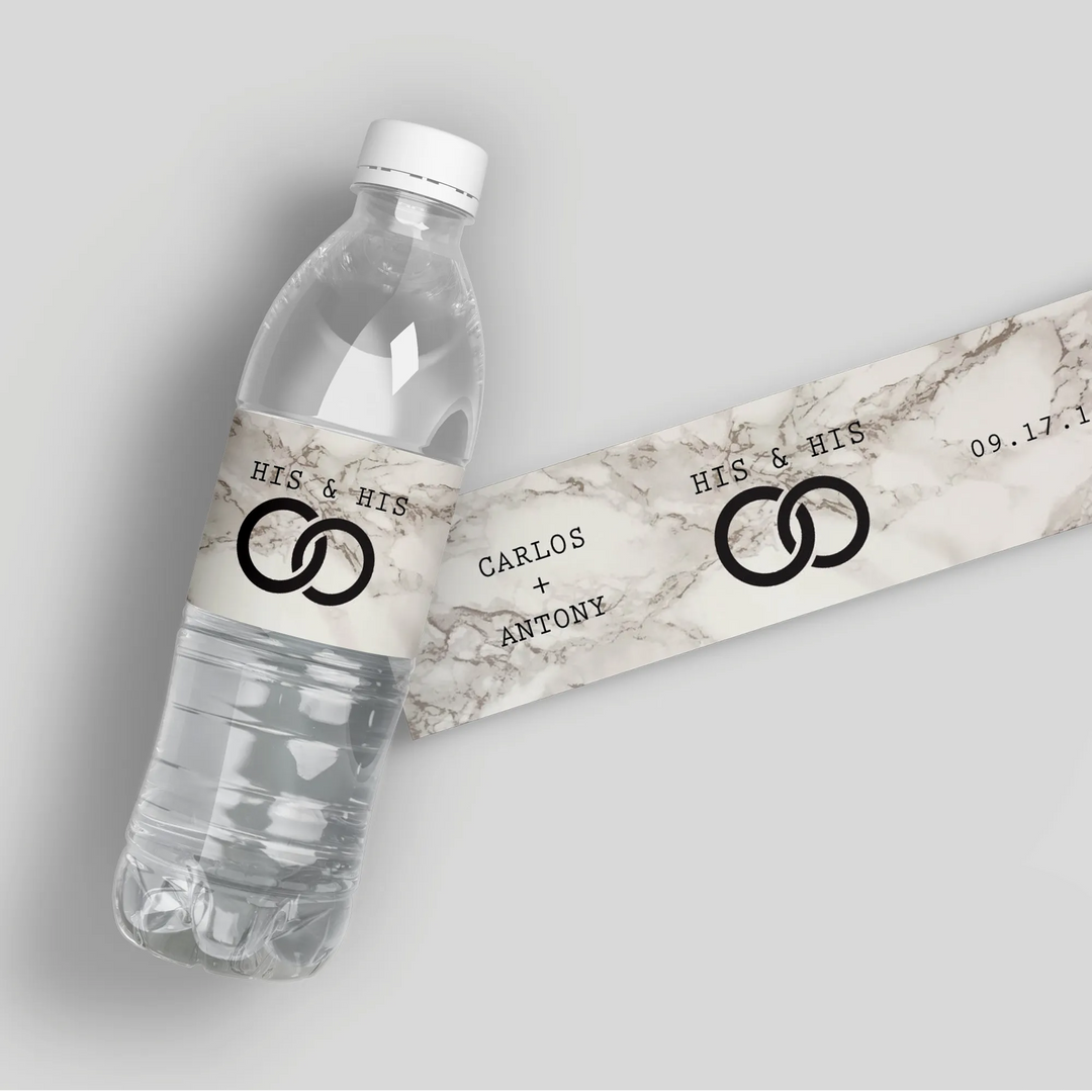 Mens Rings Water Bottle Labels - iCustomLabel