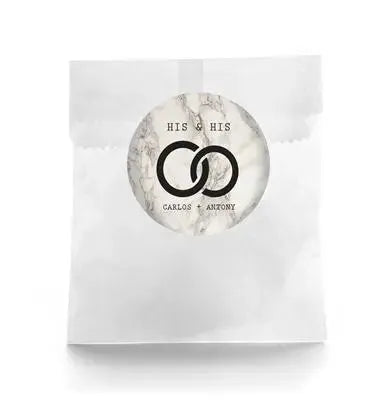 Mens Rings Wedding Favor Labels - iCustomLabel