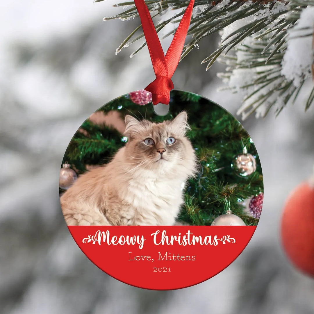 Meowy Christmas Ornament - iCustomLabel