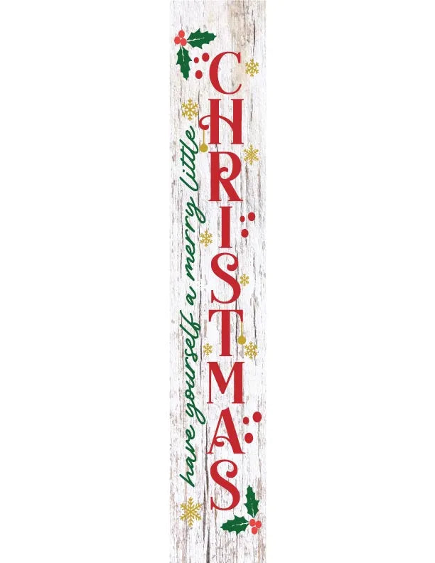 Merry and Bright Christmas Porch Sign - iCustomLabel