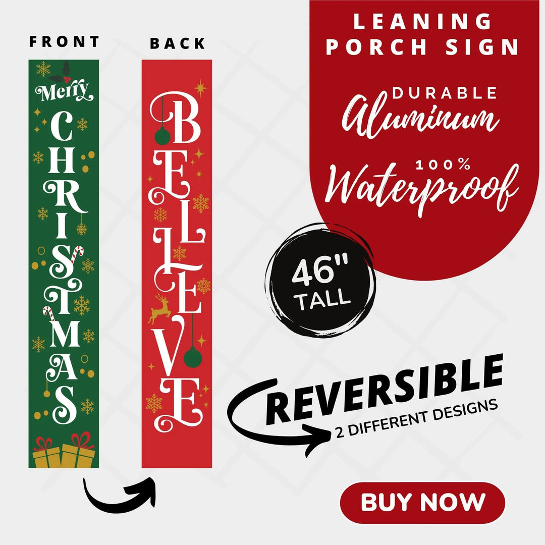 Merry Christmas Porch Sign - iCustomLabel