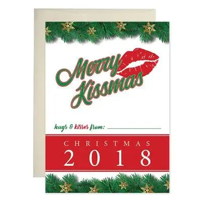 Merry Kissmas Holiday Cards - iCustomLabel