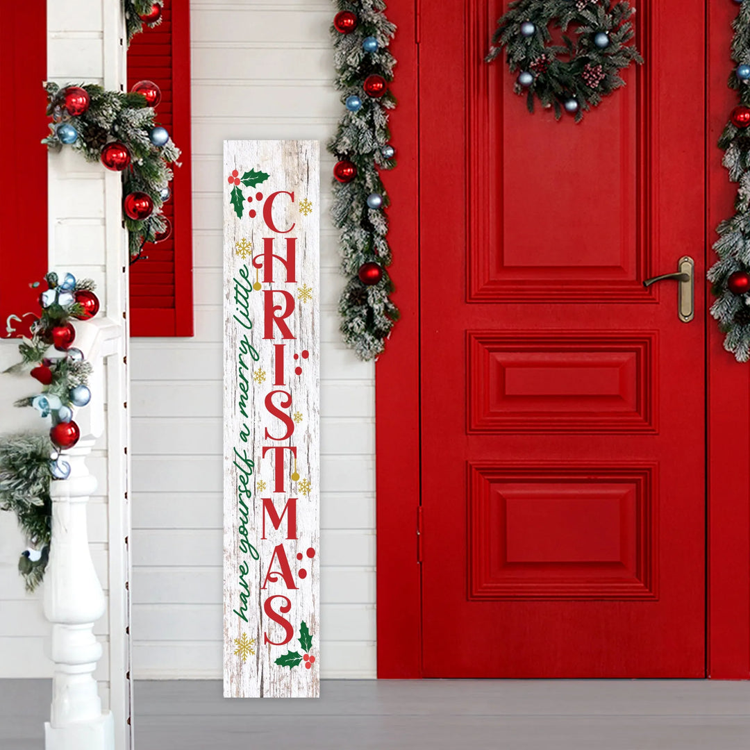 Merry Little Christmas Porch Sign - iCustomLabel