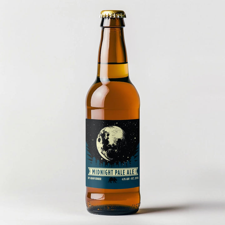 Midnight Home Brew Beer Label - iCustomLabel