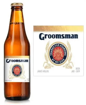 Miller Lite Groomsman Beer Label - iCustomLabel