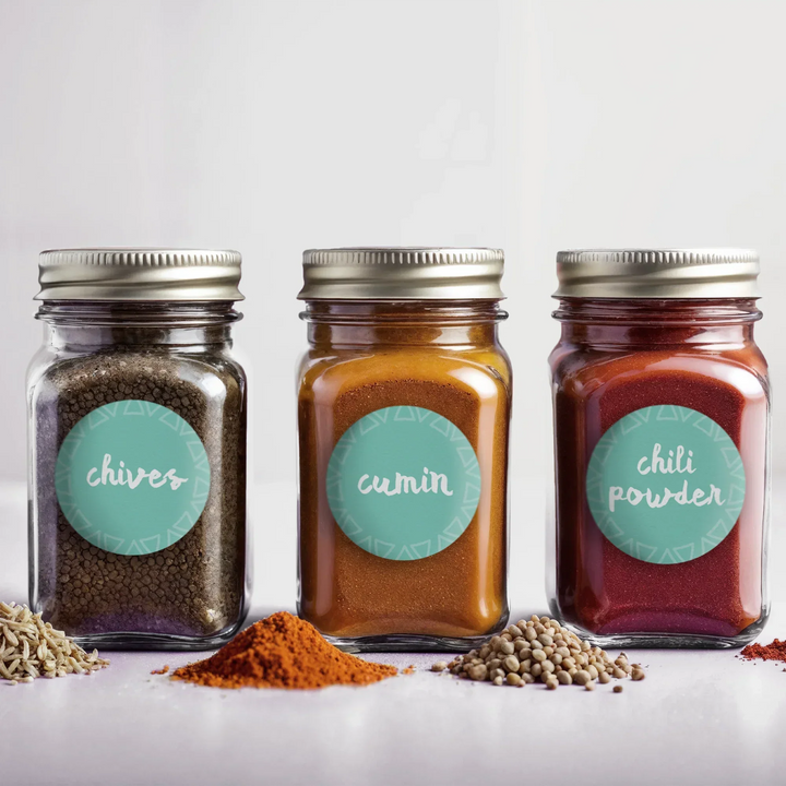 Mint Hand Letter Spice Labels