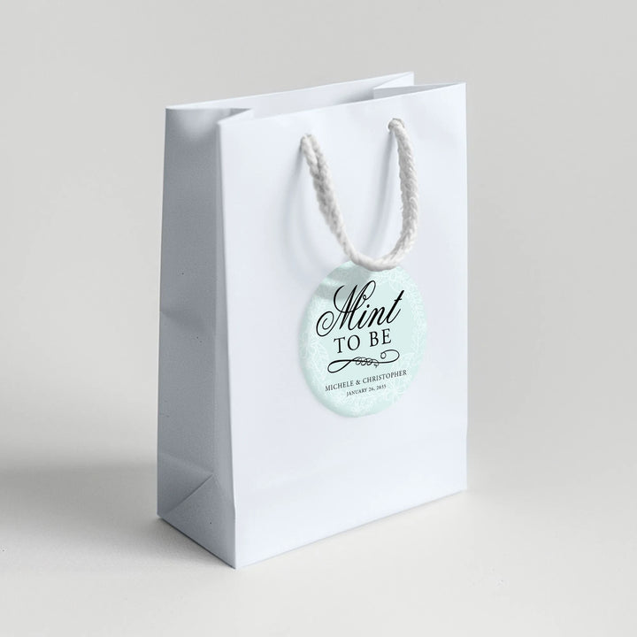 Mint to Be Wedding Favor Labels - iCustomLabel