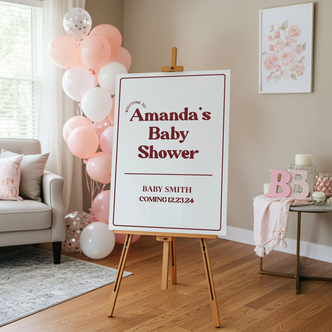 Modern Baby Shower Sign - iCustomLabel