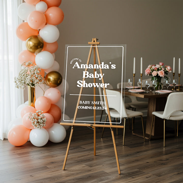 Modern Baby Shower Sign - iCustomLabel