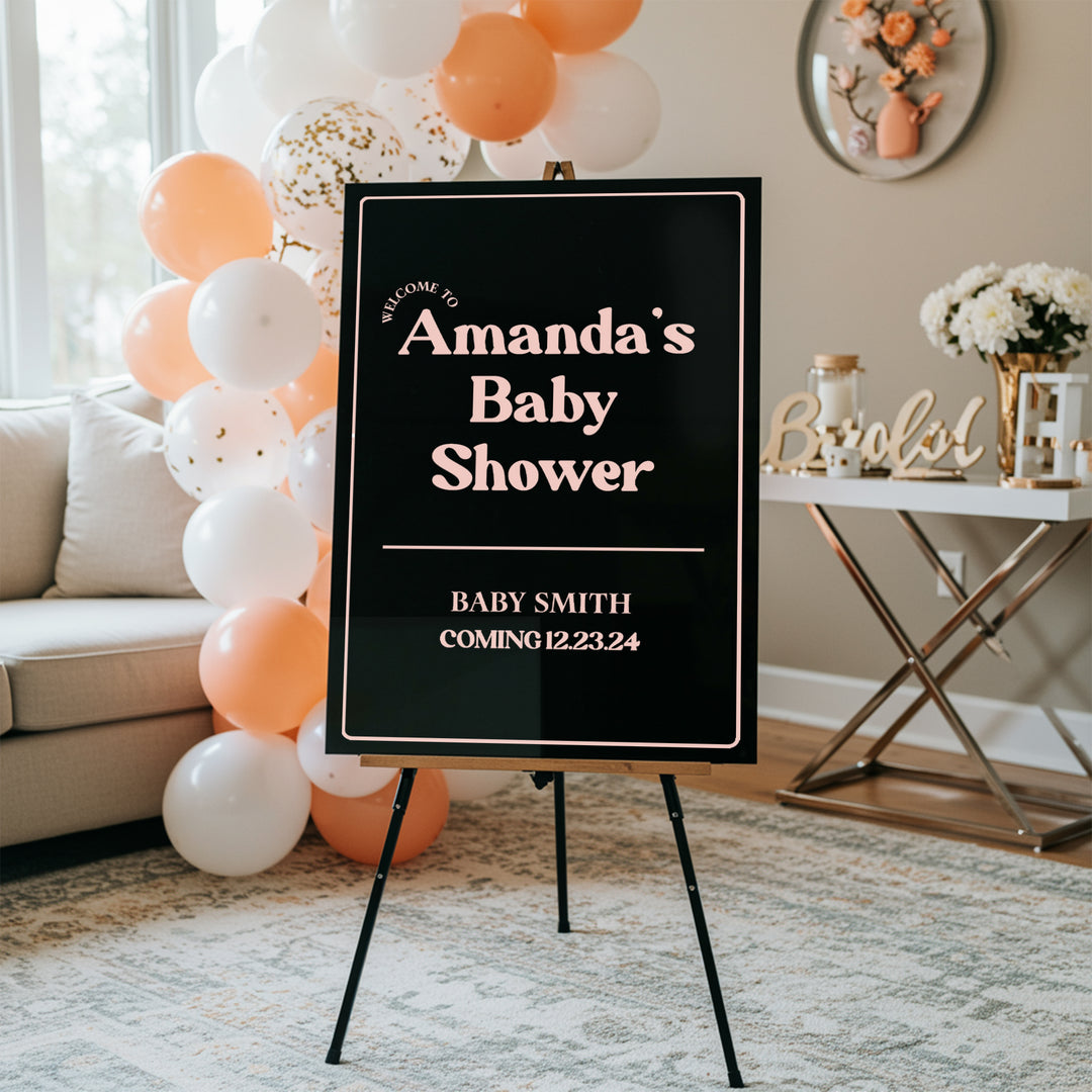 Modern Baby Shower Sign - iCustomLabel