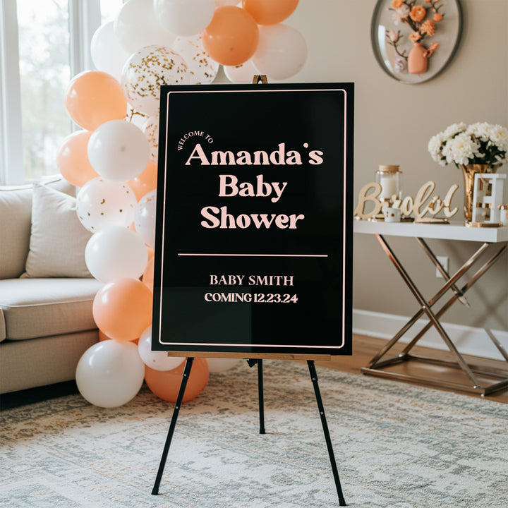 Modern Baby Shower Sign - iCustomLabel