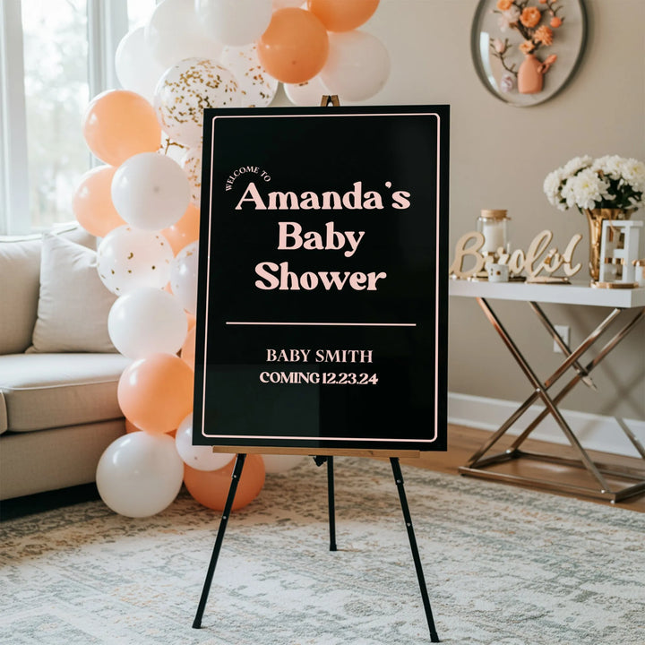 Modern Baby Shower Sign - iCustomLabel