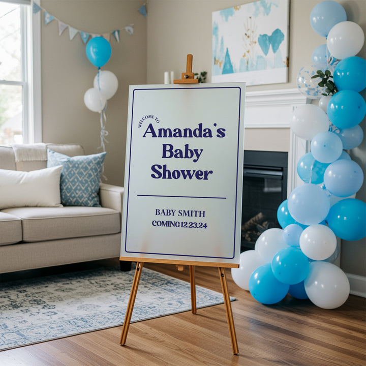 Modern Baby Shower Sign - iCustomLabel